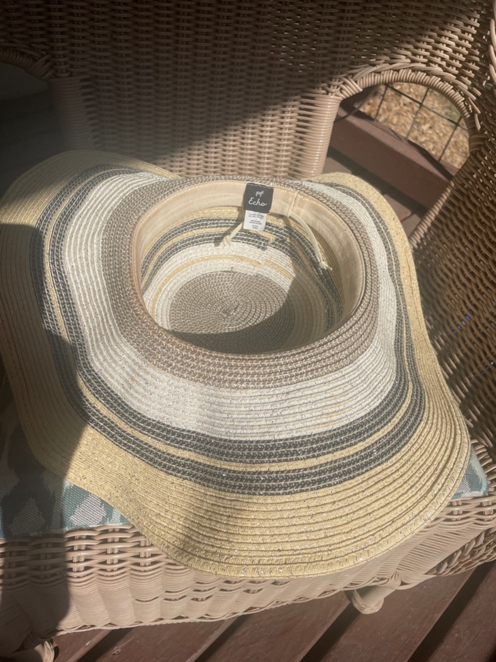 St Bernards ECHO Floppy Metallic Stripe Hat - Picture 3 of 8